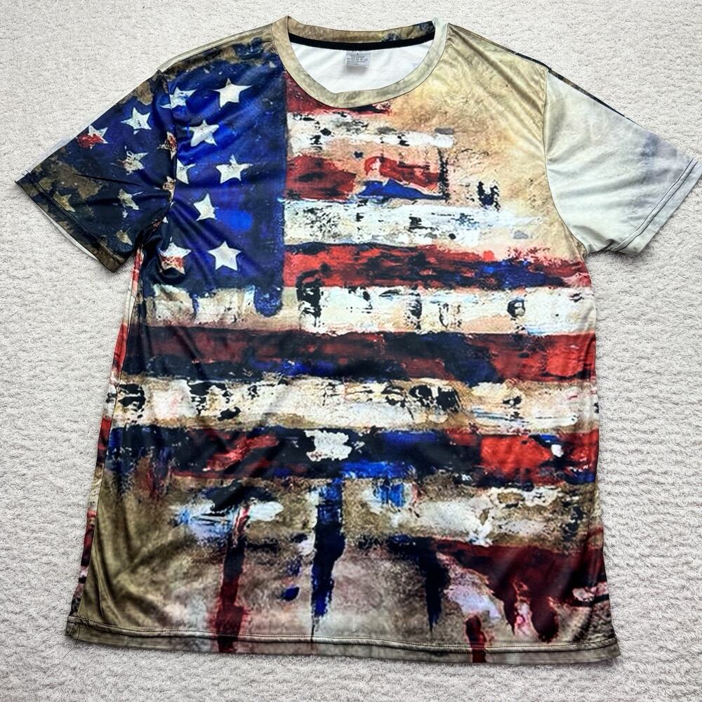 Men T Shirts USA American Flag Patriotic Fashion Short Sleeve Silky Soft Graphic